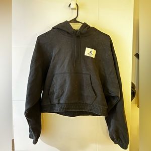 JORDAN Cropped Black Hoodie